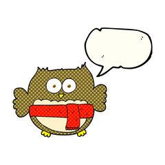 comic book speech bubble cartoon cute owl