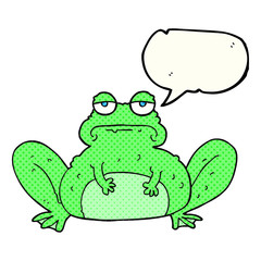 comic book speech bubble cartoon frog