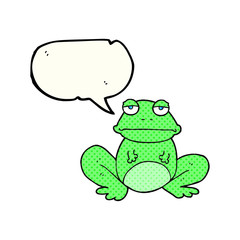 comic book speech bubble cartoon frog