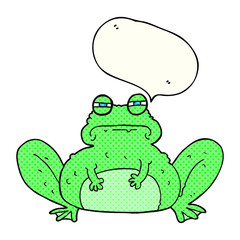comic book speech bubble cartoon frog