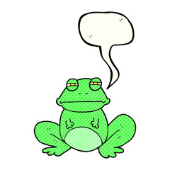 comic book speech bubble cartoon frog