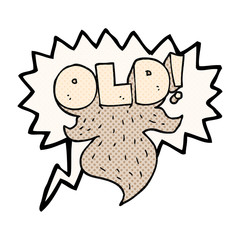 comic book speech bubble cartoon old sign