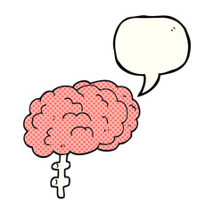 comic book speech bubble cartoon brain