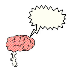 comic book speech bubble cartoon brain