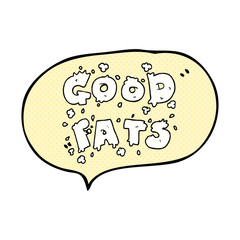 comic book speech bubble cartoon good fats sign