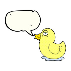 comic book speech bubble cartoon rubber duck