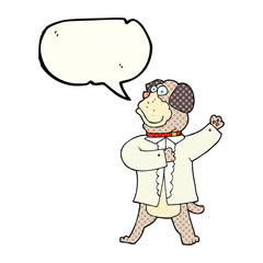 comic book speech bubble cartoon dog in shirt