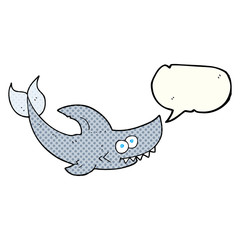 comic book speech bubble cartoon shark