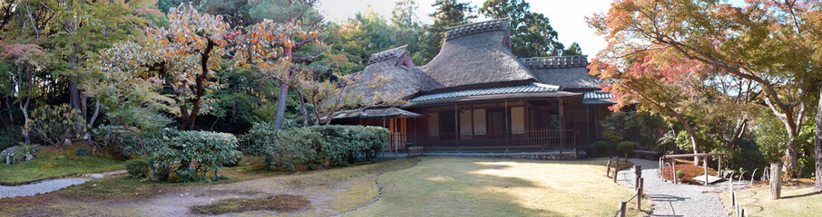 Panorama of Yoshikien Japanese Garden, Nara, Japan - November 4th, 2015