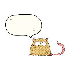 comic book speech bubble cartoon mouse