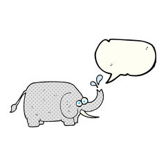comic book speech bubble cartoon elephant