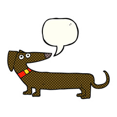 comic book speech bubble cartoon sausage dog