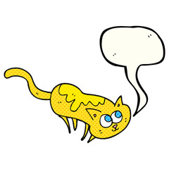 comic book speech bubble cartoon cat