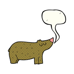 comic book speech bubble cartoon bear