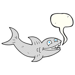 comic book speech bubble cartoon shark