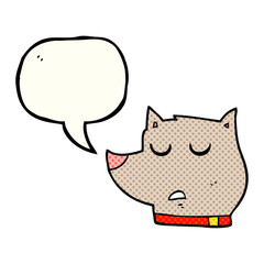 comic book speech bubble cartoon dog