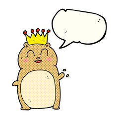 comic book speech bubble cartoon waving hamster