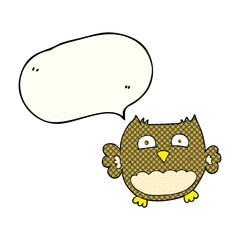 comic book speech bubble cartoon owl