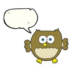 comic book speech bubble cartoon owl
