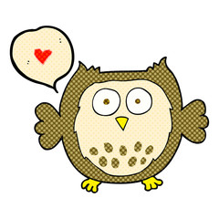 comic book speech bubble cartoon owl