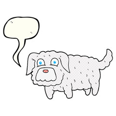 comic book speech bubble cartoon small dog