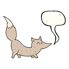 comic book speech bubble cartoon little wolf