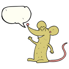 comic book speech bubble cartoon mouse
