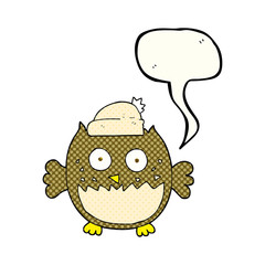 comic book speech bubble cartoon owl