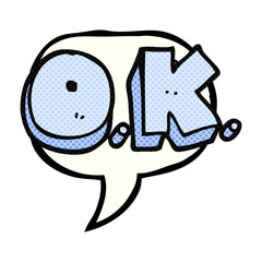 comic book speech bubble cartoon word OK