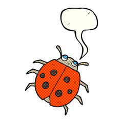 comic book speech bubble cartoon ladybug