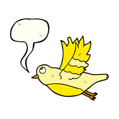 comic book speech bubble cartoon bird flying