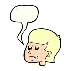 comic book speech bubble cartoon man biting lip
