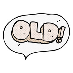 comic book speech bubble cartoon word old