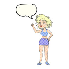 comic book speech bubble cartoon tired gym woman