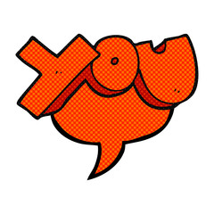 comic book speech bubble cartoon you symbol