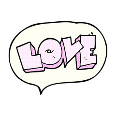 comic book speech bubble cartoon love sign