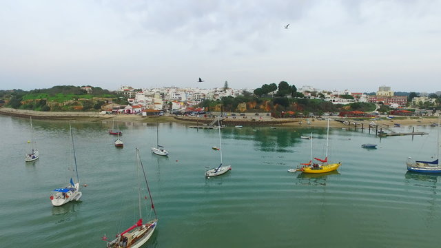 The harbor from Alvor in Portugal