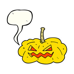 comic book speech bubble cartoon halloween pumpkin