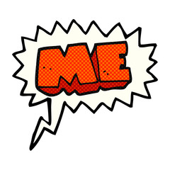 comic book speech bubble cartoon ME symbol