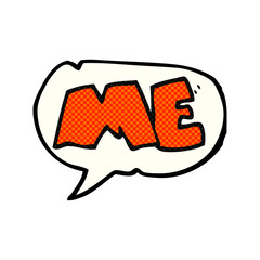comic book speech bubble cartoon ME symbol