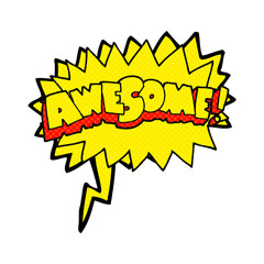 comic book speech bubble cartoon awesome symbol