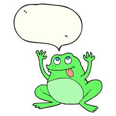 funny comic book speech bubble cartoon frog