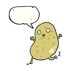 comic book speech bubble cartoon potato running
