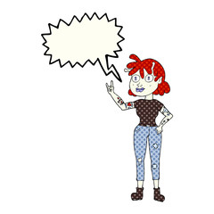 comic book speech bubble cartoon alien rock fan girl