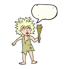 comic book speech bubble cartoon cave woman