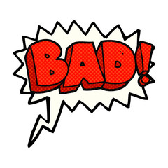 comic book speech bubble cartoon Bad symbol