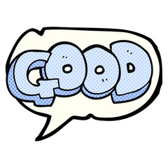 comic book speech bubble cartoon Good symbol