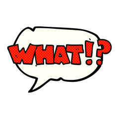 comic book speech bubble cartoon shout WHAT!?