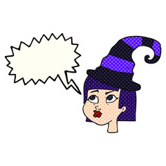 comic book speech bubble cartoon witch