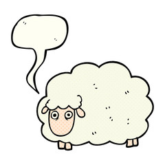 comic book speech bubble cartoon farting sheep